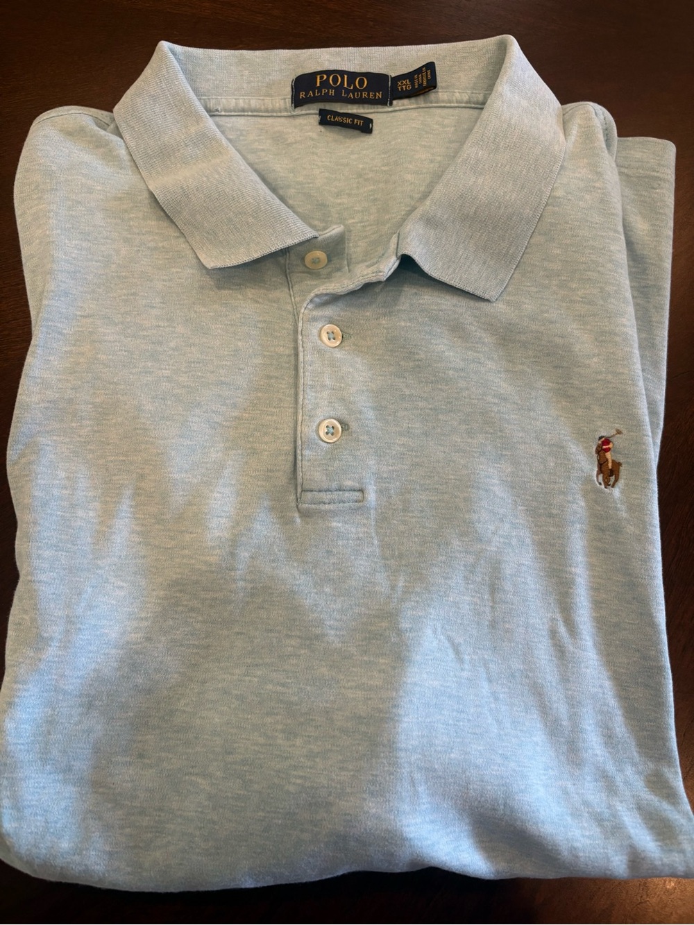 Polo by Ralph Lauren Heather Light Blue Classic Fit Polo